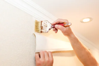 Pose de papier peint à Foucarmont — revêtements muraux et toiles de verre
